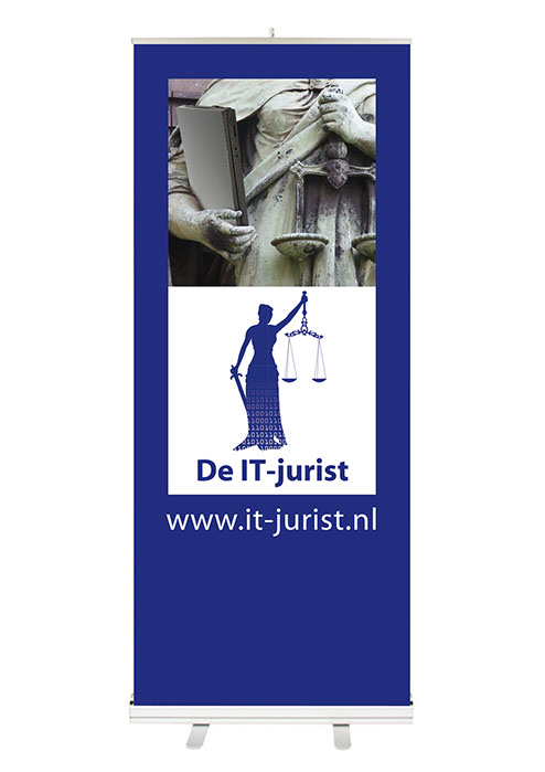 Roll-up banner De IT-jurist bv, Haren (Gn.): ontwerp Heegstra & Partners, www.heegstra-partners.nl
